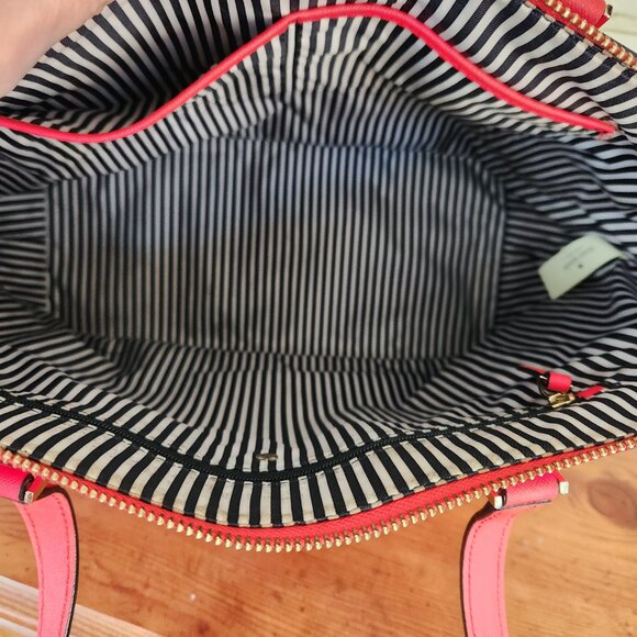 Euc Kate Spade Lucie Cameron Street Rosso Red Shoulder Bag Tote Purse - Picture 12 of 15
